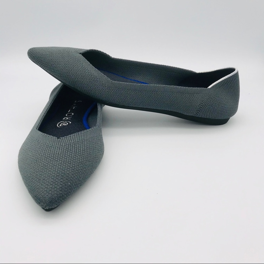 Rothy’s The Point Pointed Flats Euc - Solid Gray … - image 1